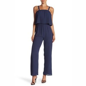 Como Vintage Women’s Flounce Top Jumpsuit Sz S